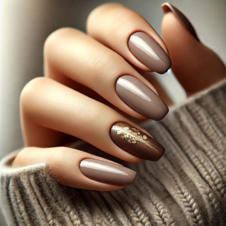 Lace Patterned Neutral Nails