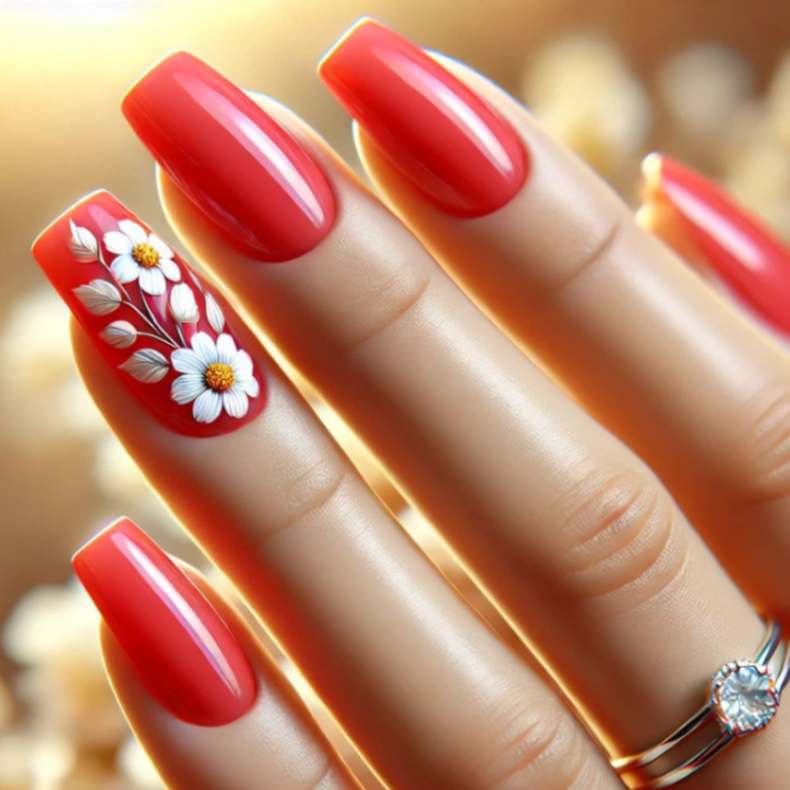 Lace Patterned Neutral Nails