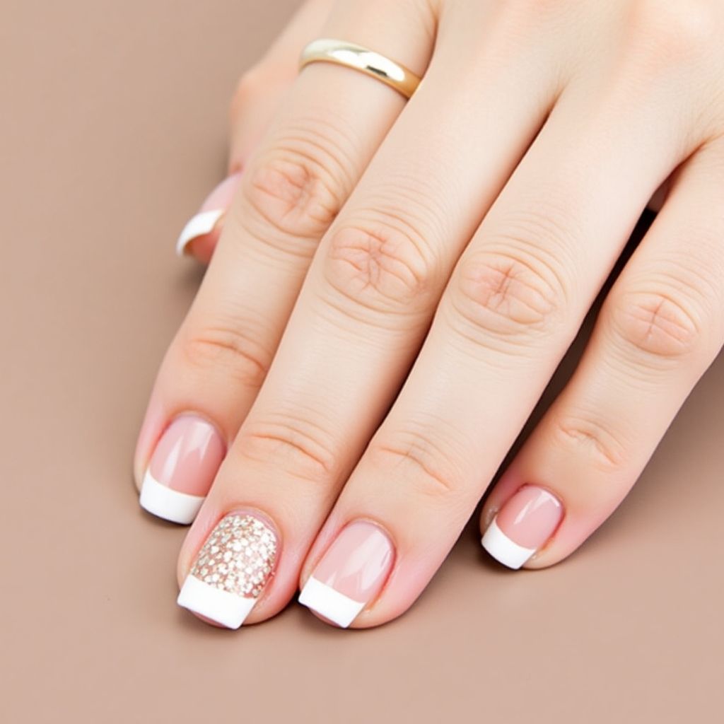 Coral Shimmer with Metallic Accents