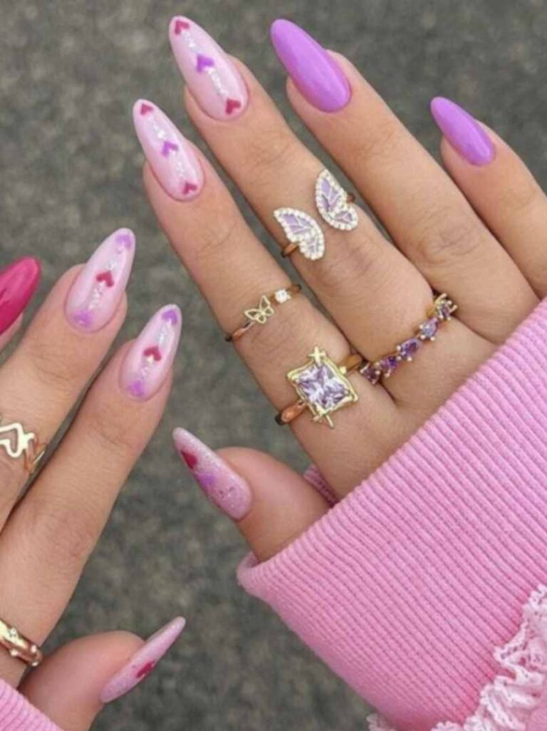 Pink Nails Design or Ideas and ideas featuring soft hues, shimmer accents, and a graceful shape—perfect for every beauty lover, from teenage girls to teachers, housewives, and brides seeking a chic, versatile manicure.