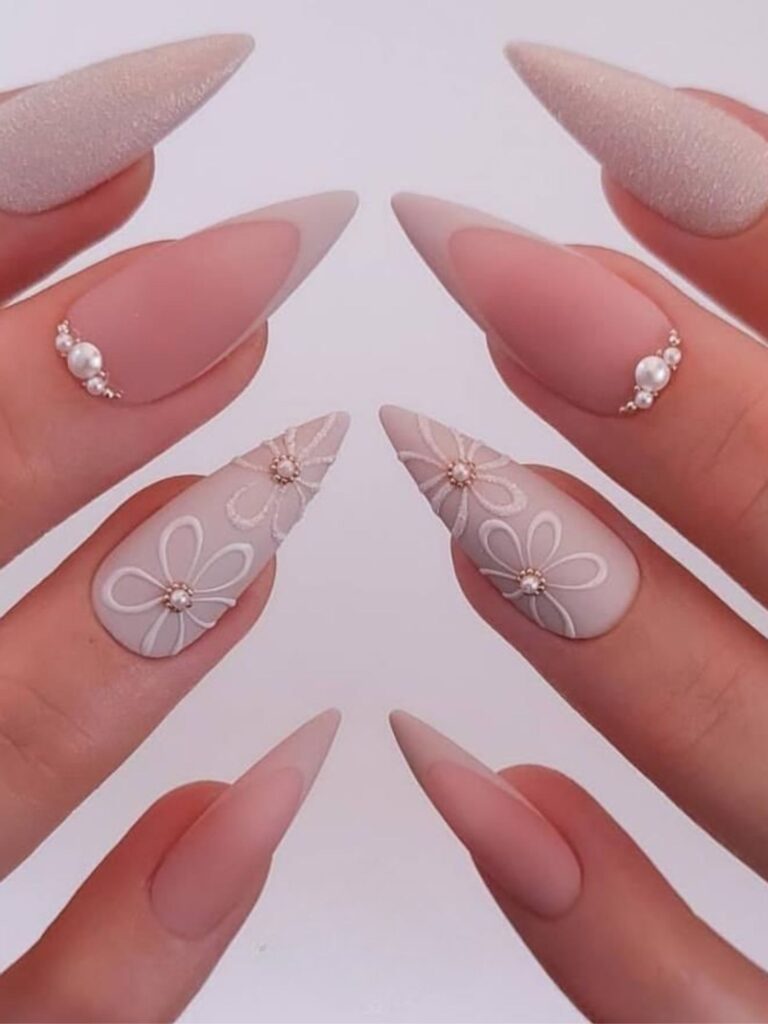 Pink Nails Design featuring soft hues, shimmer accents, and a graceful shape—perfect for every beauty lover, from teenage girls to teachers, housewives, and brides seeking a chic, versatile manicure.