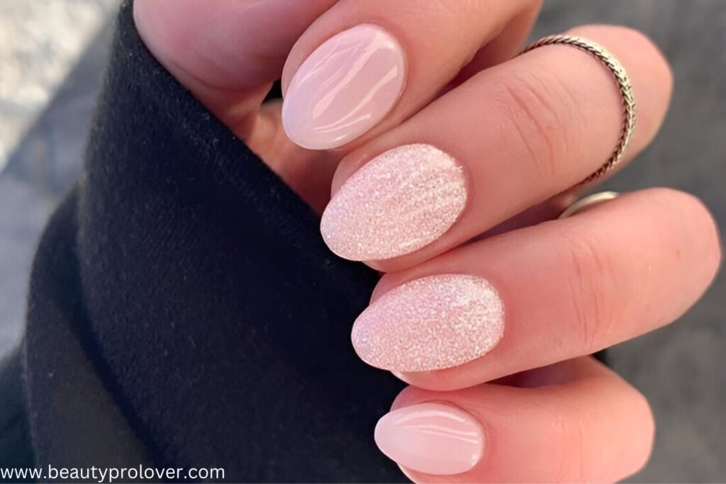 "Elegant almond-shaped nails with chic nude polish, perfect for professional women and fashion-forward brides"
"Trendy almond nail design: soft pastel ombré with subtle glitter, ideal for college girls and young professionals"
"Sophisticated almond nail art: minimal geometric accents in metallic tones, bridging work and party styles"
"Romantic almond nails: soft pink gradient with delicate pearl embellishments, perfect for wedding celebrations"
"Bold almond nail statement: deep burgundy with matte finish, empowering look for confident women"
"Versatile almond nail design: neutral base with intricate white lace-like patterns, suitable for teachers and creatives"
"Glamorous almond nails: holographic shine meets classic French tip, celebrating feminine elegance"
"Winter-inspired almond nails: icy blue with silver snowflake details, chic for holiday parties"
"Vibrant almond nail art: tropical sunset ombré with golden highlights, perfect for Valentine's celebrations"
"Minimalist almond nails: clean nude base with single accent rhinestone, embodying understated sophistication"
