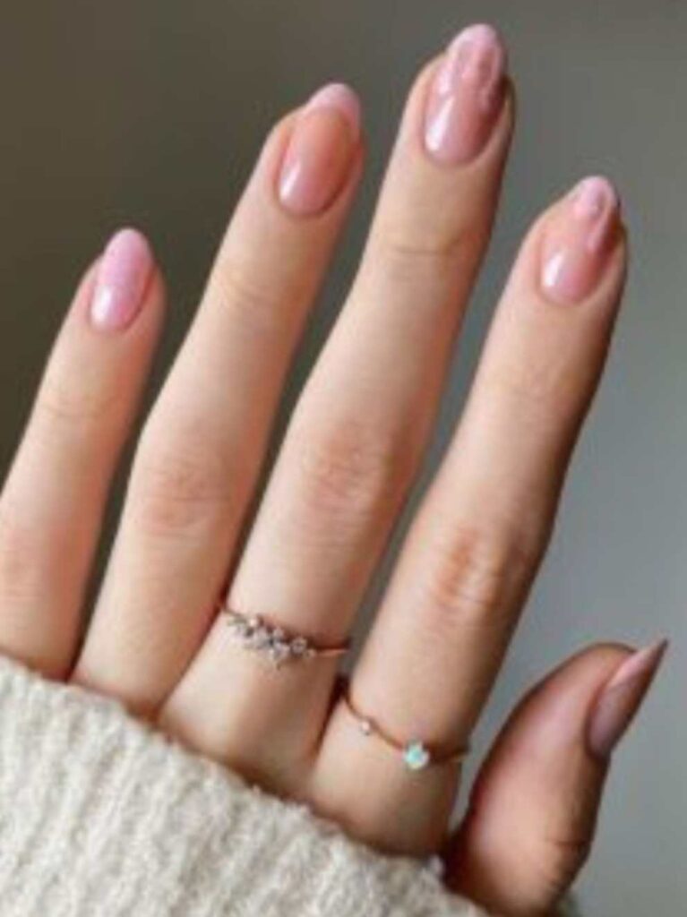 Pink Nails Design or Ideas and ideas featuring soft hues, shimmer accents, and a graceful shape—perfect for every beauty lover, from teenage girls to teachers, housewives, and brides seeking a chic, versatile manicure.