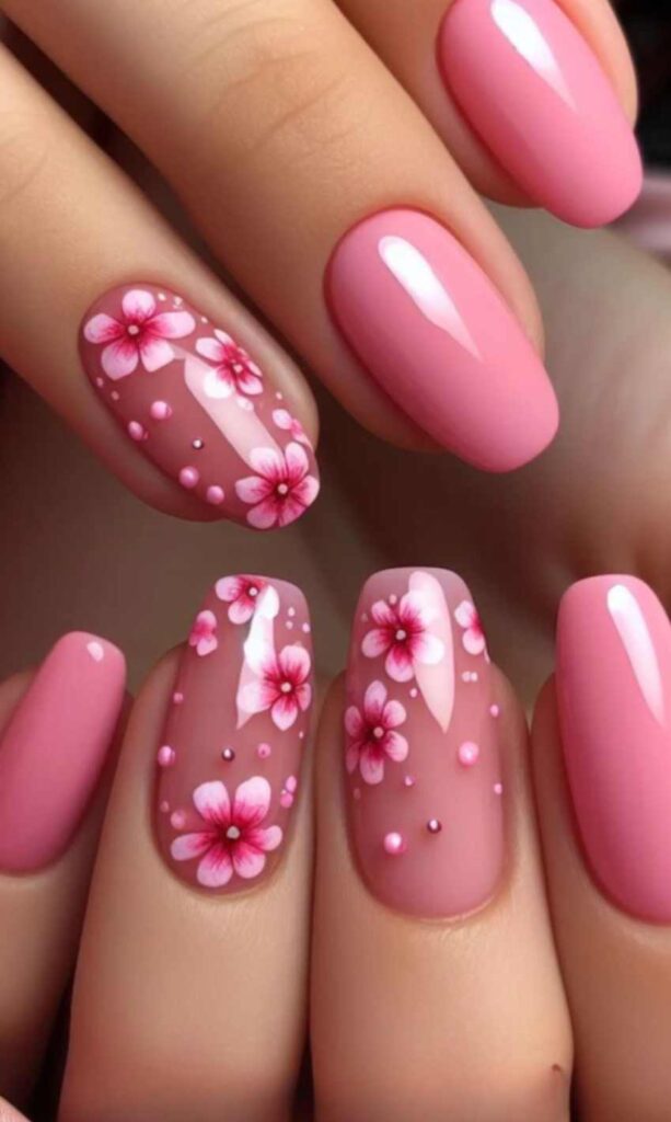 Pink Nails Design or Ideas and ideas featuring soft hues, shimmer accents, and a graceful shape—perfect for every beauty lover, from teenage girls to teachers, housewives, and brides seeking a chic, versatile manicure.