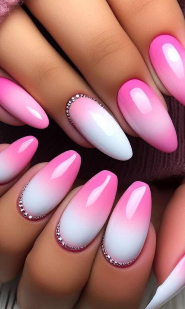 Pink Nails Design or Ideas and ideas featuring soft hues, shimmer accents, and a graceful shape—perfect for every beauty lover, from teenage girls to teachers, housewives, and brides seeking a chic, versatile manicure.