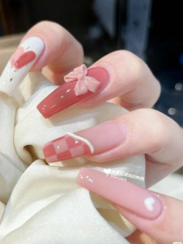 Pink Nails Design or Ideas and ideas featuring soft hues, shimmer accents, and a graceful shape—perfect for every beauty lover, from teenage girls to teachers, housewives, and brides seeking a chic, versatile manicure.