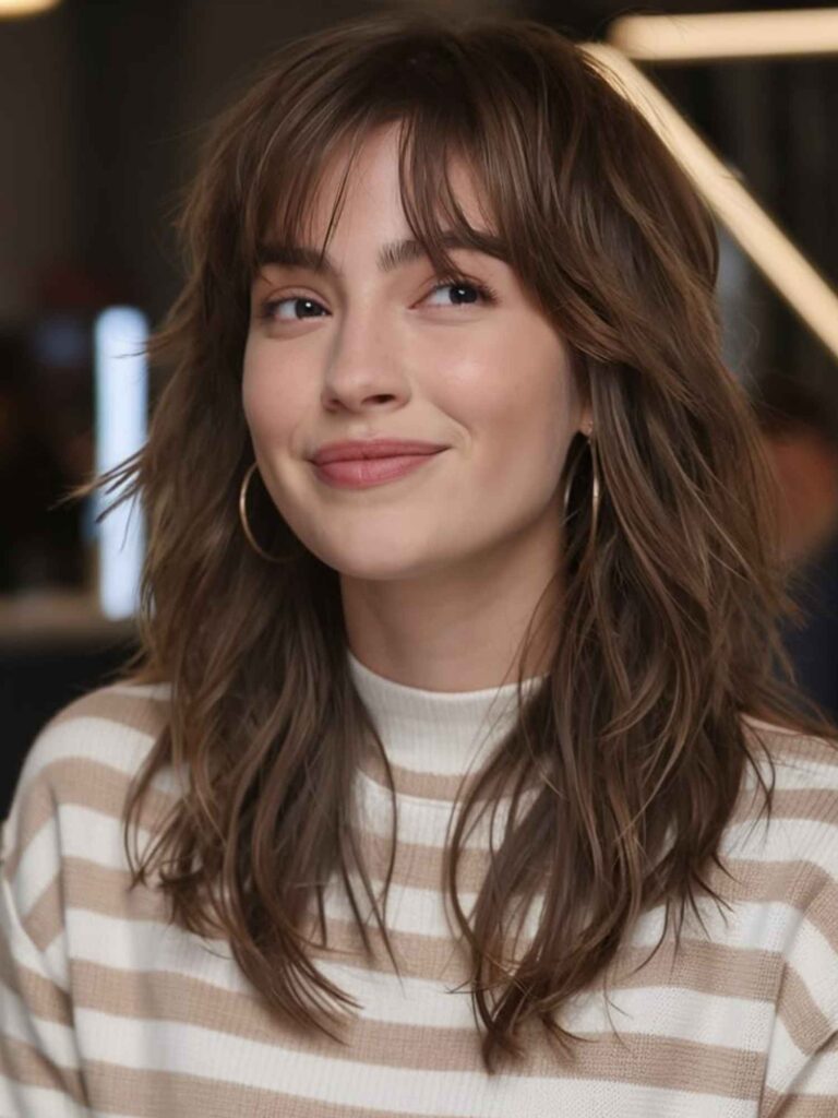 The shag cut is making a comeback, offering a perfect blend of retro and modern styles. This cut is ideal for moms who want a trendy, edgy look without too much maintenance.