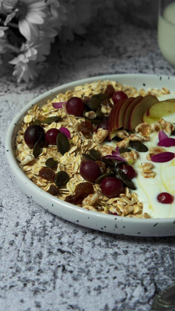 Colorful and healthy breakfast for kids with fresh fruits, yogurt, and whole-grain pancakes—perfect for busy moms! Easy, fun, and nutritious morning meals that picky eaters will love. 